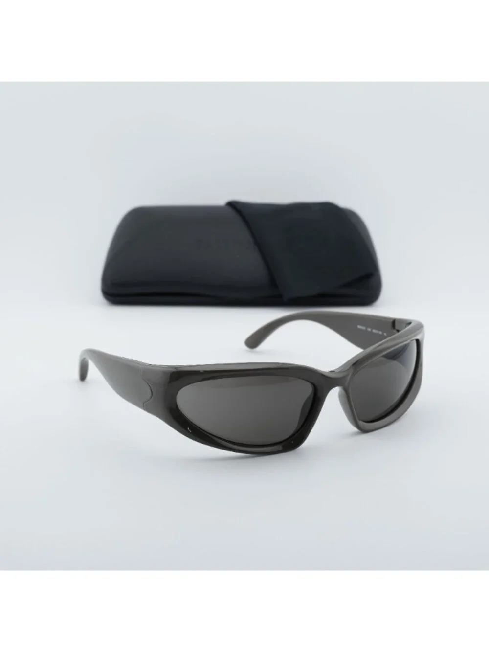 Balenciaga BB0157S 008 Geometric Sport Sunglasses - Grey / Grey